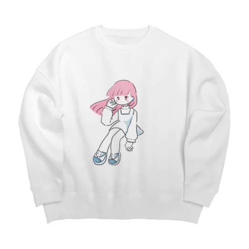 青一択 Big Crew Neck Sweatshirt