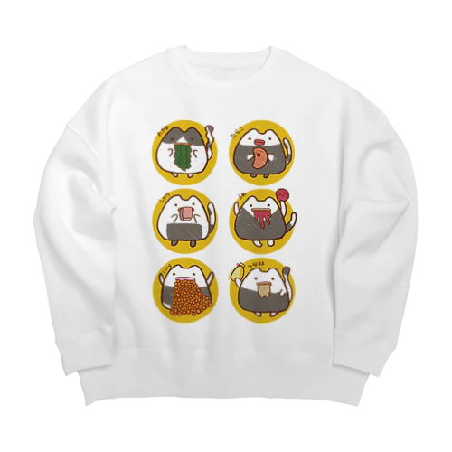 闇のおにゃぎり Big Crew Neck Sweatshirt