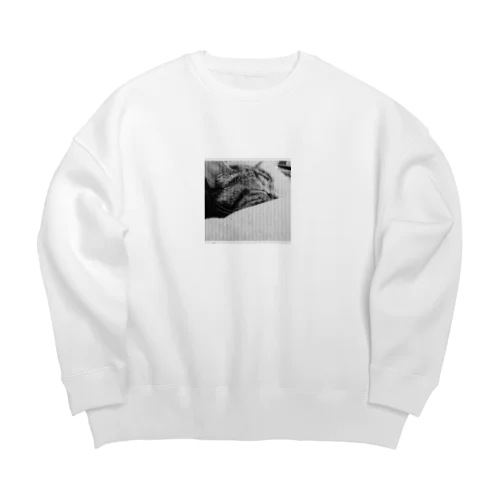 ねてるねこ Big Crew Neck Sweatshirt