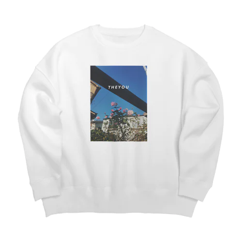 SAMPO ／ 青空と薔薇 Big Crew Neck Sweatshirt