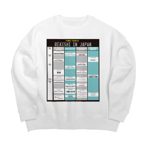 フェス風 歴史上の人物年表　REKISHI IN JAPAN タイムテーブル（歴史上の人物 年表）  Big Crew Neck Sweatshirt