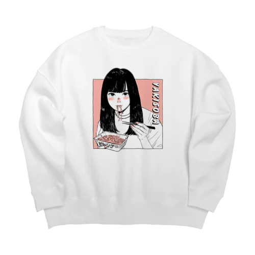 やきそばガール Big Crew Neck Sweatshirt