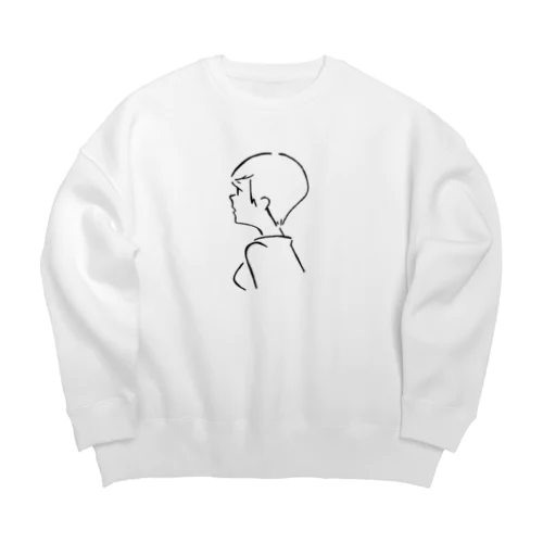 ガールフレンドショートヘア Big Crew Neck Sweatshirt