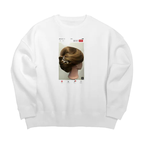 夜会ちゃん Big Crew Neck Sweatshirt