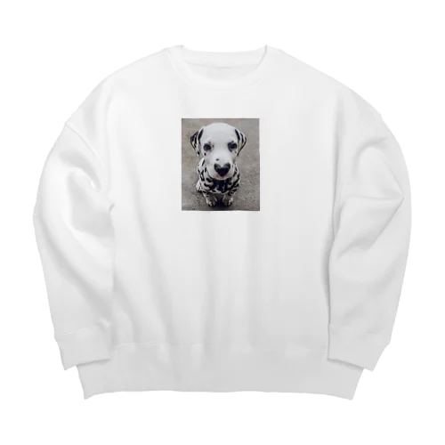 Heart dog  Big Crew Neck Sweatshirt
