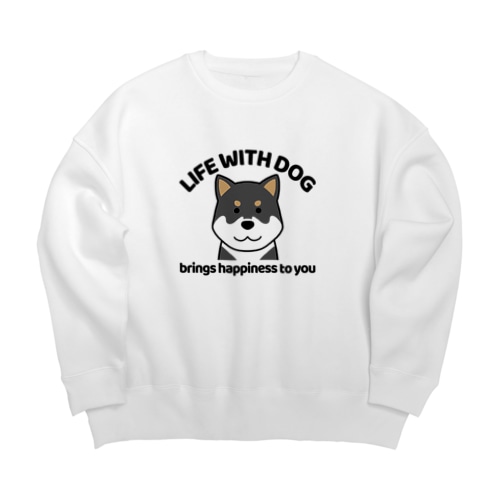 犬と共に（kuroshiba） Big Crew Neck Sweatshirt
