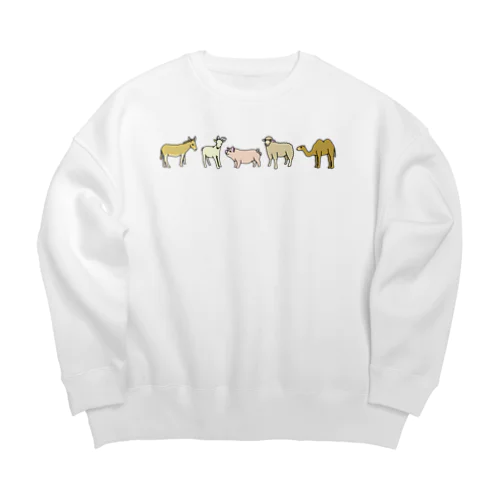 あにまるず Big Crew Neck Sweatshirt