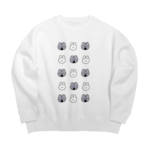 ウサギとコアラ Big Crew Neck Sweatshirt