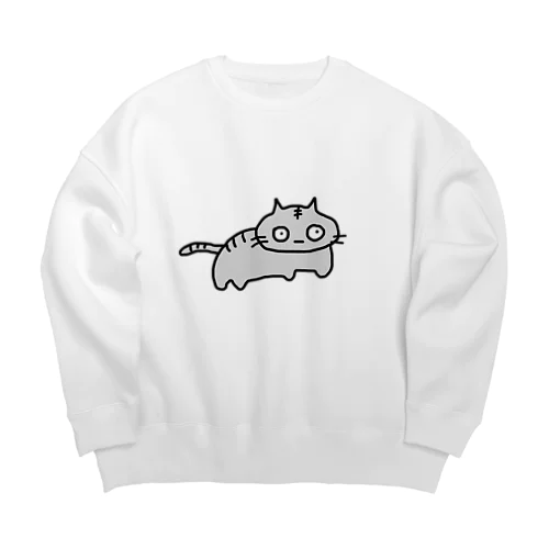 トラ猫の銀次 Big Crew Neck Sweatshirt
