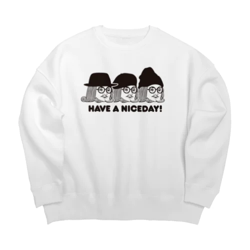 王様 Have a Nice Day! Big Crew Neck Sweatshirt