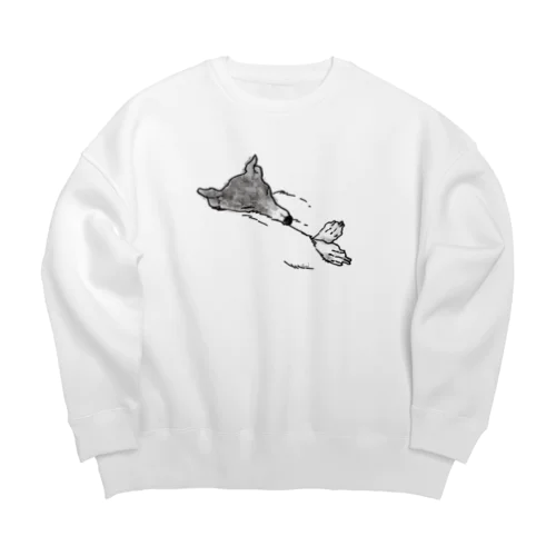 うもれる犬 Big Crew Neck Sweatshirt