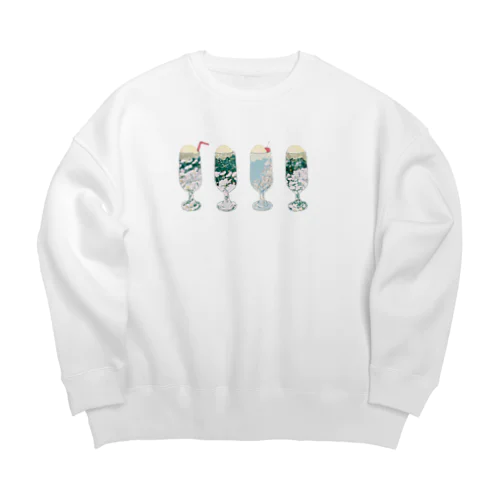 春と夏のクリームソーダ Big Crew Neck Sweatshirt