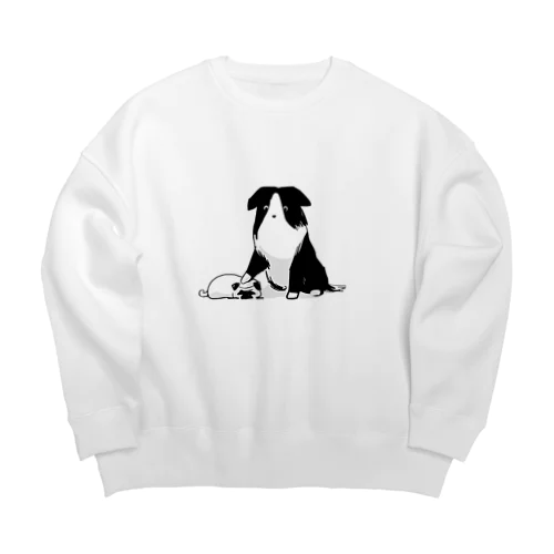 ぷーやんとルーカスくん Big Crew Neck Sweatshirt