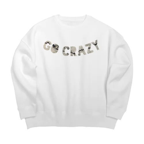 GO CRAZY ひび割れ仕様 Big Crew Neck Sweatshirt