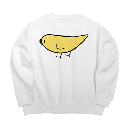 とことこセキセイインコルチノーちゃん【まめるりはことり】 Big Crew Neck Sweatshirt