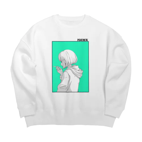 HAWA smoke Big Crew Neck Sweatshirt