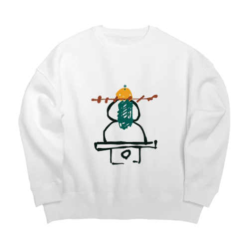 ミカンセイ カガミモチ Big Crew Neck Sweatshirt