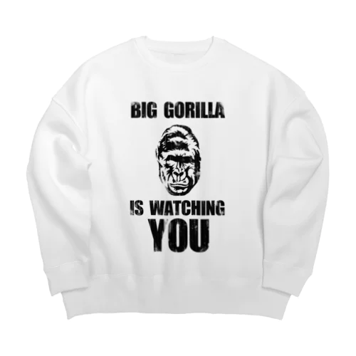 BIG GORILLA IS WATCHING YOU Big Crew Neck Sweatshirt