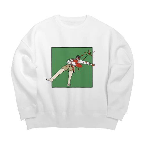 犯人はケチャップ Big Crew Neck Sweatshirt