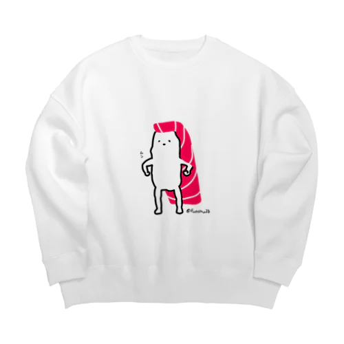 マグロマン参上 Big Crew Neck Sweatshirt