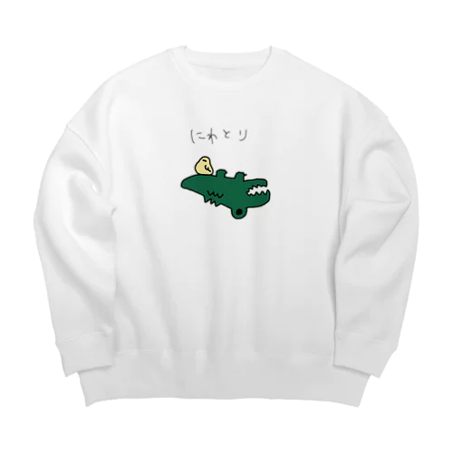 にわとり Big Crew Neck Sweatshirt