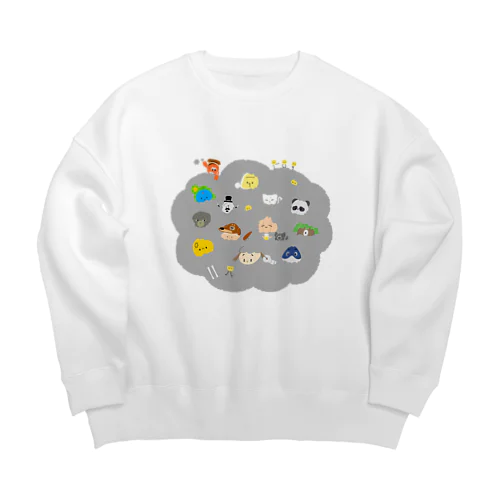 みんな集まれば あたたかい Big Crew Neck Sweatshirt