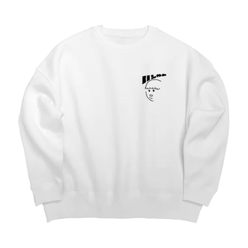 ハンサムだねスウェット001 Big Crew Neck Sweatshirt