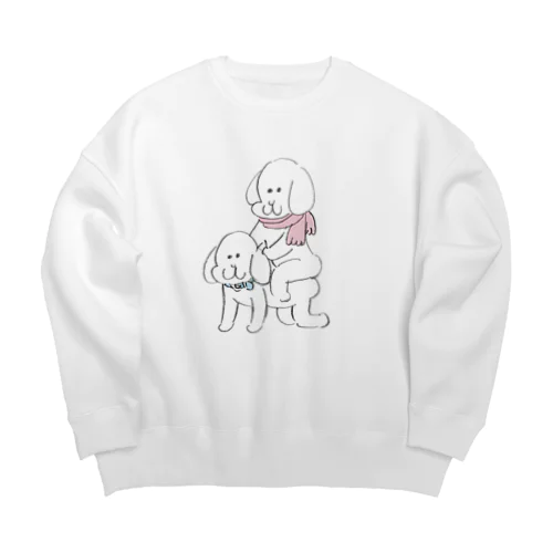 わたしの犬におのり Big Crew Neck Sweatshirt