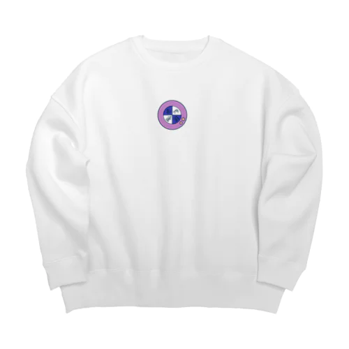 WappenLogo_purple Big Crew Neck Sweatshirt