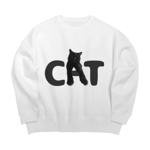 黒猫カカオたん「CAT」 ビッグシルエットスウェット