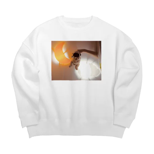 パグのグッズ Big Crew Neck Sweatshirt