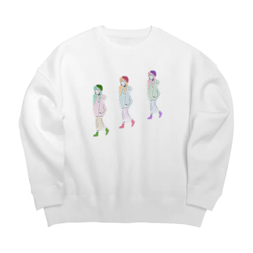 パーカー女子。 Big Crew Neck Sweatshirt