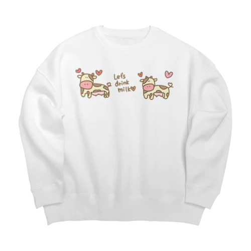 モーモーウシのモーモーちゃん Big Crew Neck Sweatshirt