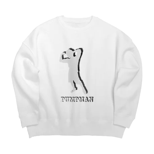 PUMPMAN(白マーク) Big Crew Neck Sweatshirt