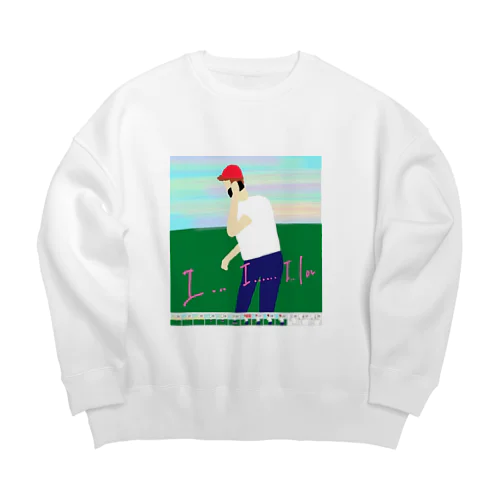 もしもし...アイラブ Big Crew Neck Sweatshirt