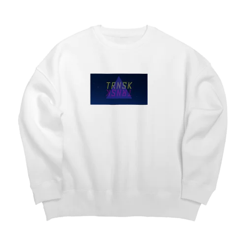 trnsk スペースロゴ Big Crew Neck Sweatshirt