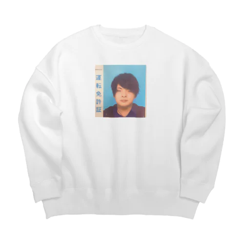 中退したあいつ Big Crew Neck Sweatshirt