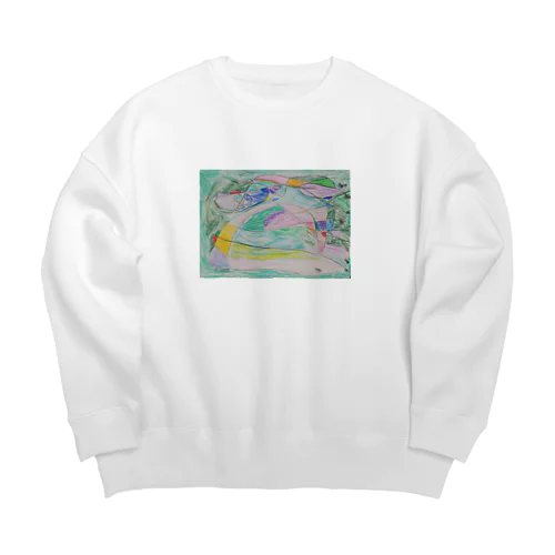 ちゅるみチアフル１ Big Crew Neck Sweatshirt