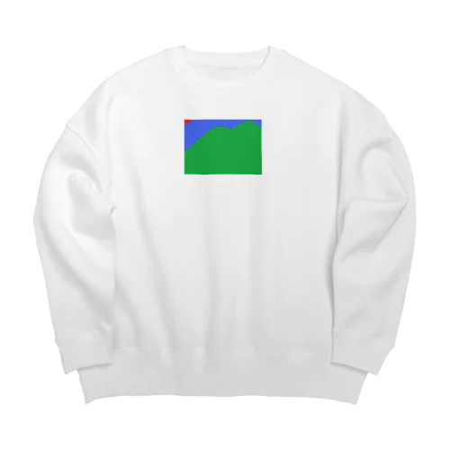 大きな二つの山と太陽 Big Crew Neck Sweatshirt