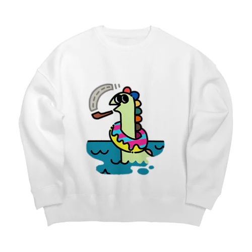 きょうりうくんと怠惰 Big Crew Neck Sweatshirt