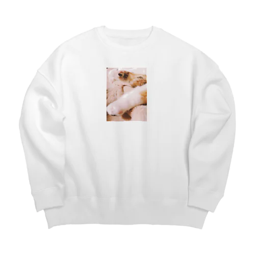 三毛猫ちゃん Big Crew Neck Sweatshirt