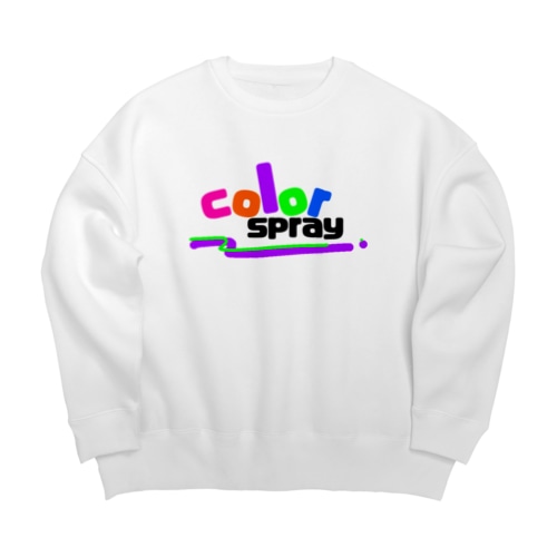 colour spray Big Crew Neck Sweatshirt