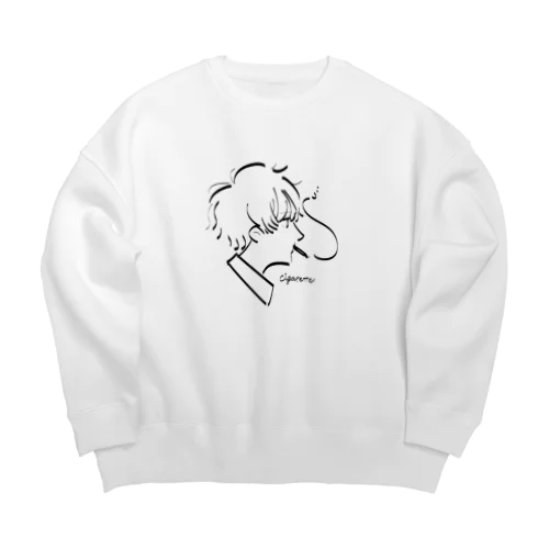 シガレットくん Big Crew Neck Sweatshirt