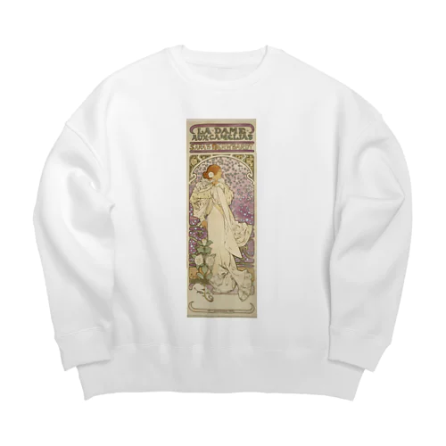 「LA. DAME. / AUX. CAMELIAS / SARAH BERNHARDT」  Mucha, Alphonse／Paris Musées ビッグシルエットスウェット