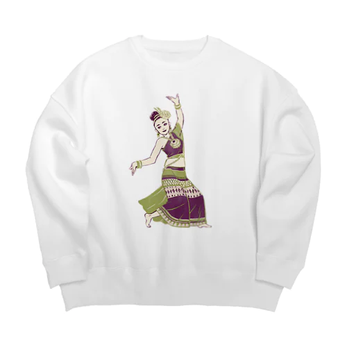 【タイの人々】伝統舞踊のダンサー Big Crew Neck Sweatshirt