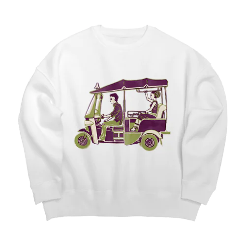 【タイの人々】トゥクトゥク Big Crew Neck Sweatshirt