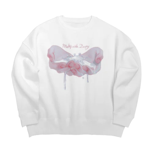 みるくくらうん Big Crew Neck Sweatshirt