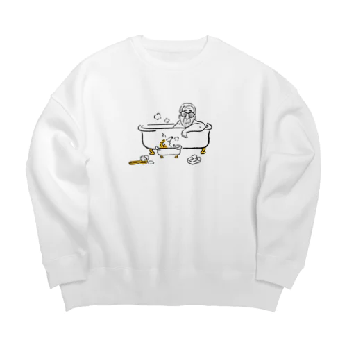 Oldman in the bath Big Crew Neck Sweatshirt