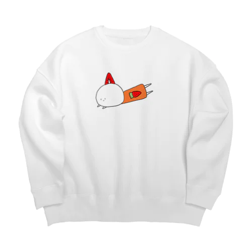 いちごだいふく Big Crew Neck Sweatshirt