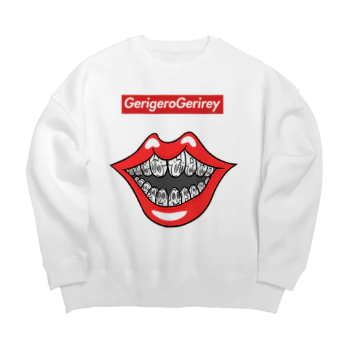 くちびる（ロゴver） Big Crew Neck Sweatshirt